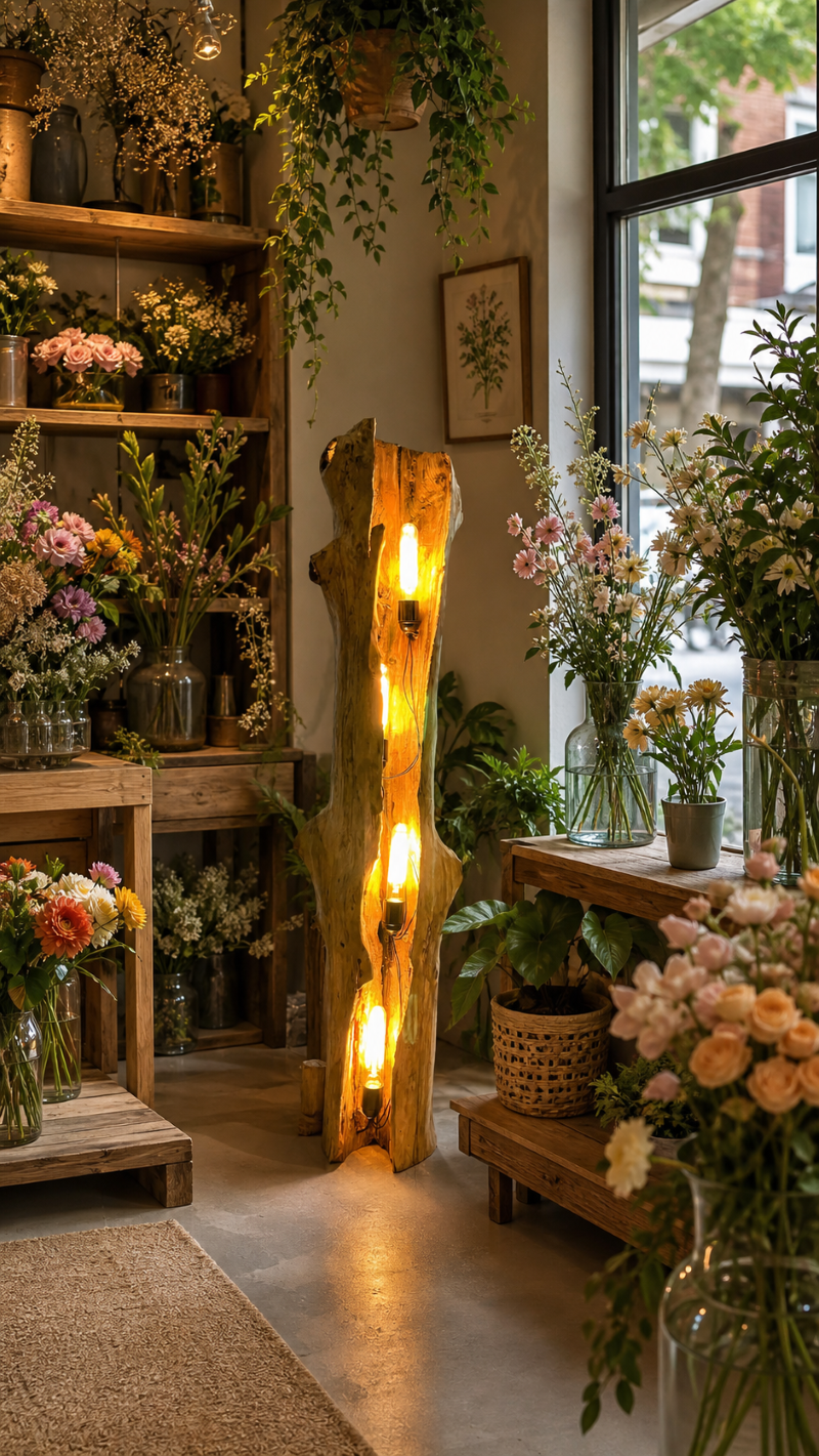 Créer des luminaires en bois pour les fleuristes : quand l’artisanat sublime les fleurs