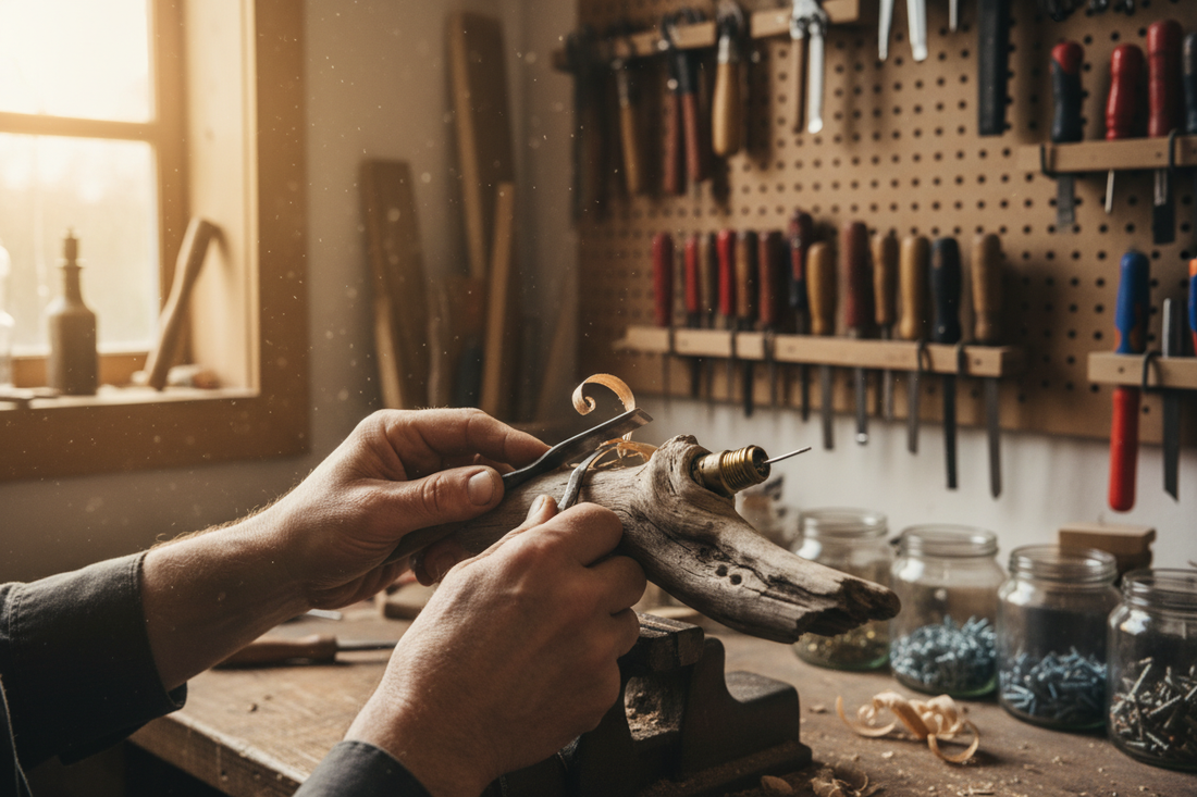 De notre forêt à votre salon : les étapes de fabrication d'un luminaire en bois
