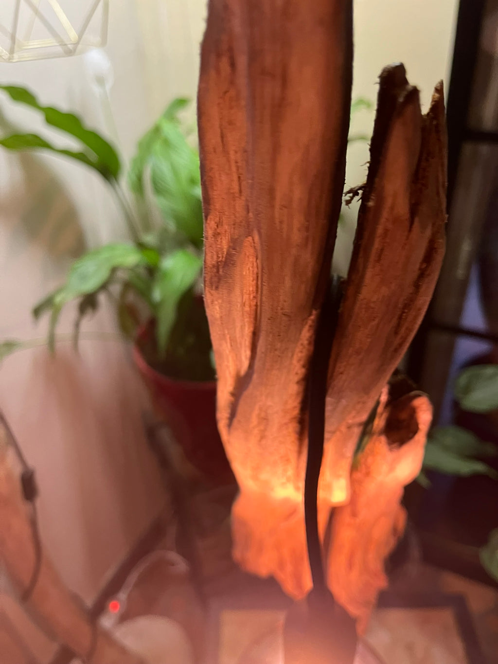 Lampe en bois – Luminaire déco naturelle fait main – Lampe artisanale