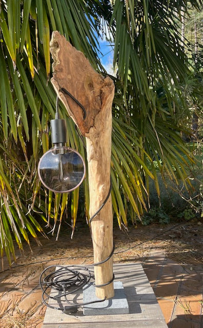 Lampe en bois – Luminaire déco naturelle fait main – Lampe artisanale