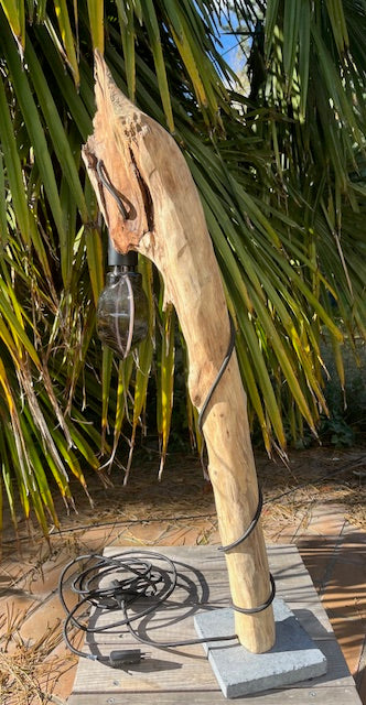 Lampe en bois – Luminaire déco naturelle fait main – Lampe artisanale