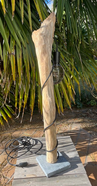 Lampe en bois – Luminaire déco naturelle fait main – Lampe artisanale