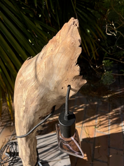 Lampe en bois – Luminaire déco naturelle fait main – Lampe artisanale