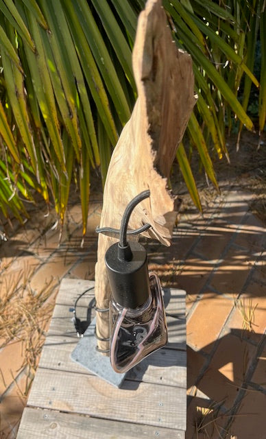 Lampe en bois – Luminaire déco naturelle fait main – Lampe artisanale