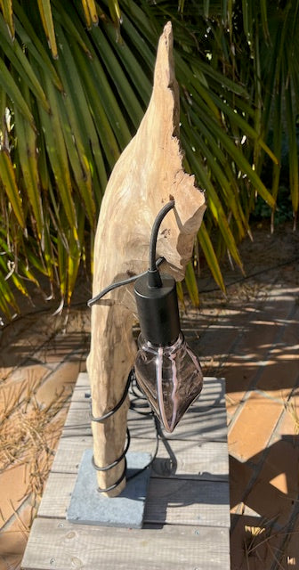 Lampe en bois – Luminaire déco naturelle fait main – Lampe artisanale
