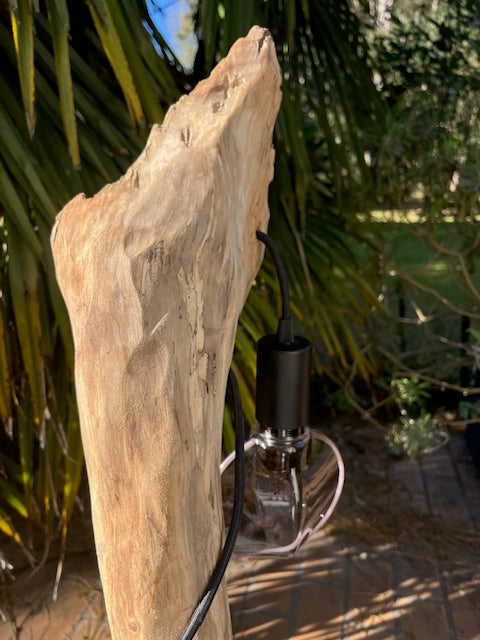 Lampe en bois – Luminaire déco naturelle fait main – Lampe artisanale