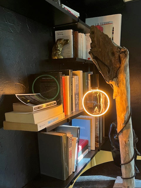 Lampe en bois – Luminaire déco naturelle fait main – Lampe artisanale