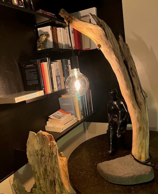 Lampe en bois – Luminaire déco naturelle fait main – Lampe artisanale