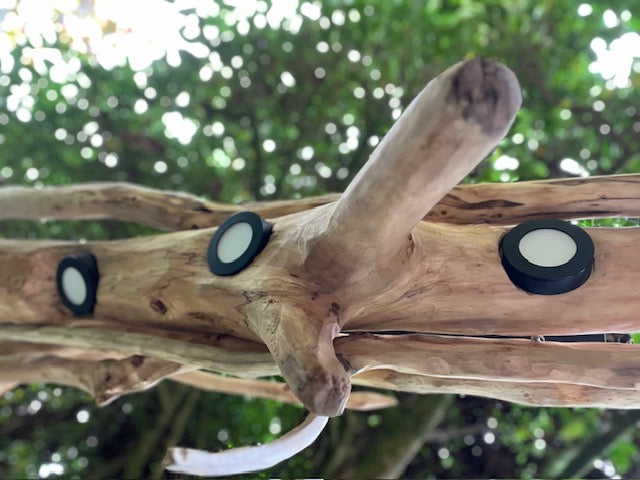 Suspension bois – Luminaire plafond naturel – Déco artisanale style bord de mer