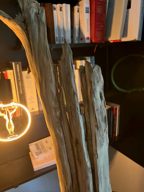 Lampe en bois – Luminaire déco naturelle fait main – Lampe artisanale