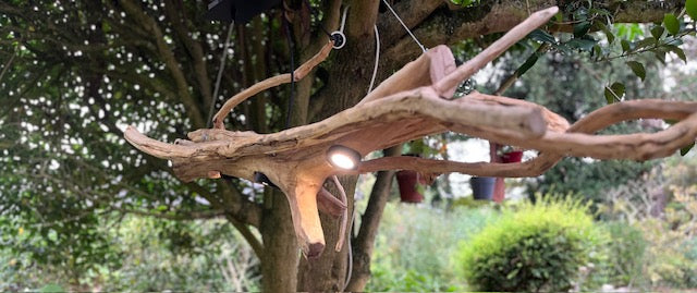 Suspension bois – Luminaire plafond naturel – Déco artisanale style bord de mer