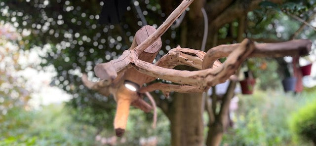 Suspension bois – Luminaire plafond naturel – Déco artisanale style bord de mer