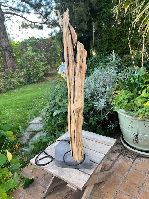 Lampe en bois – Luminaire déco naturelle fait main – Lampe artisanale